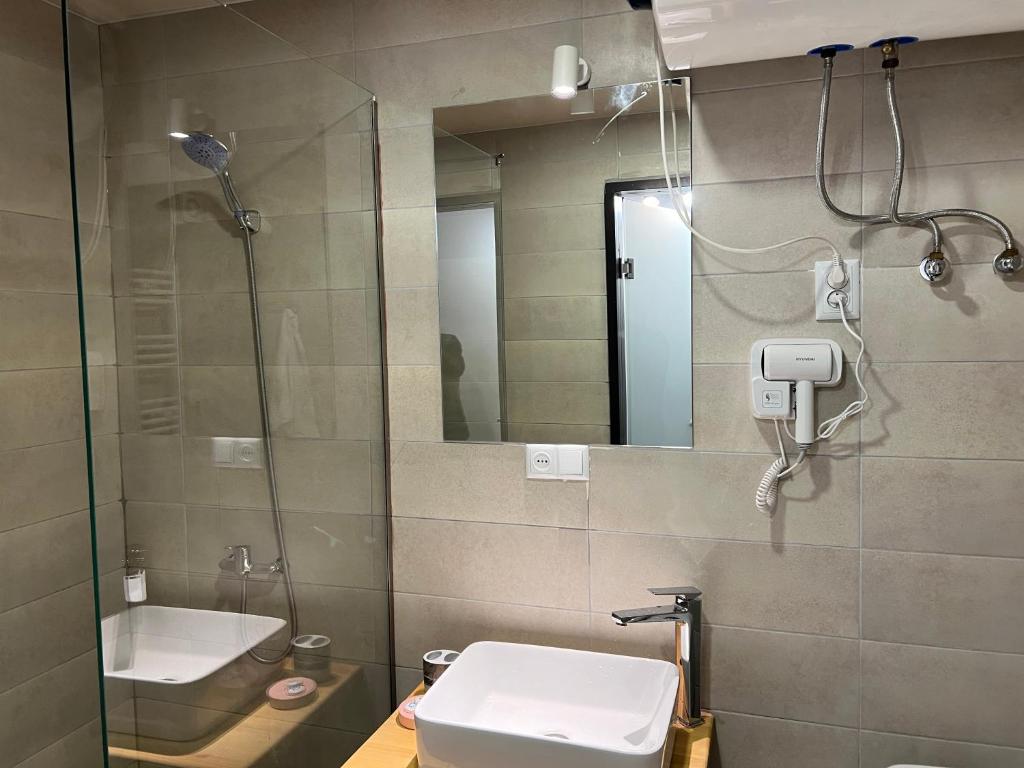 Koupelna v ubytování Gudauri Loft Apartment N508