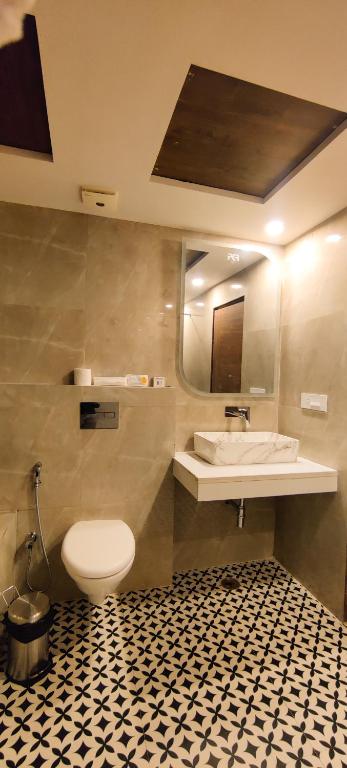 Koupelna v ubytování PK Boutique Hotel