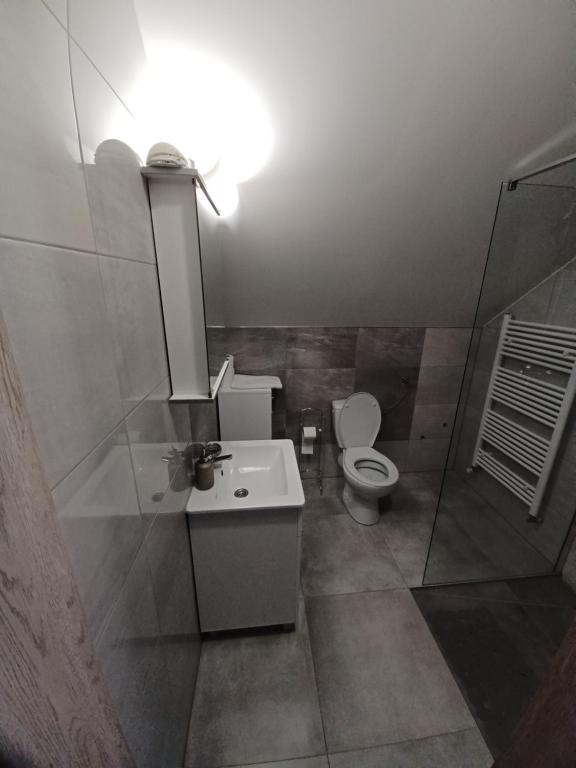 Koupelna v ubytování Apartmani Marijamagdalena