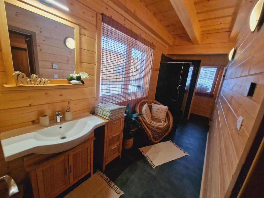Koupelna v ubytování Panorama Tatry Chalets