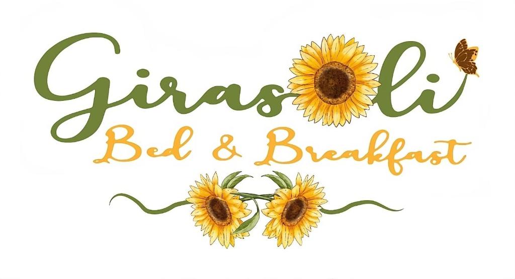 un girasol con un signo que lee "fla b abeja y mariposa" en B&B Girasoli, en Scafati