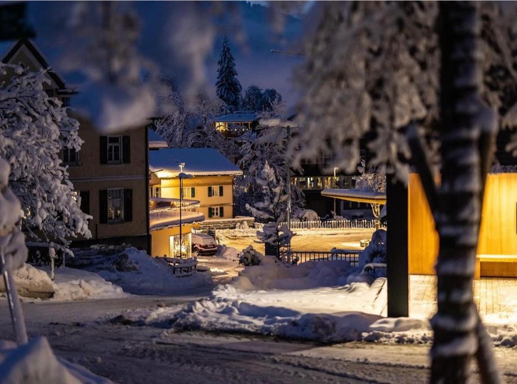 Panorama Appartements v zimě