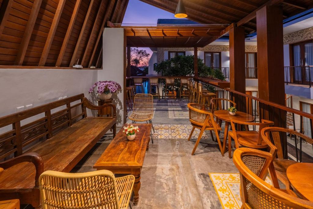 Posezení v ubytování Mahesa Suites Seminyak
