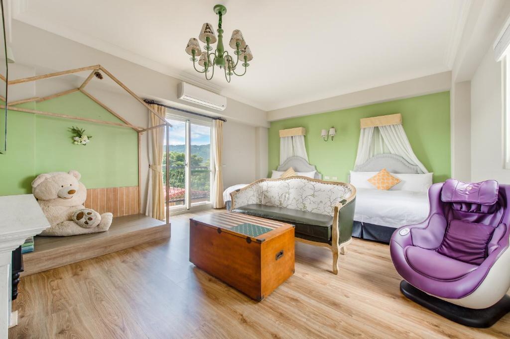 Postel nebo postele na pokoji v ubytování Wilderness1138 Hualien B&B