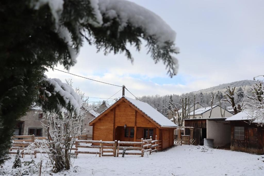 Chalet des fontaines claires v zimě