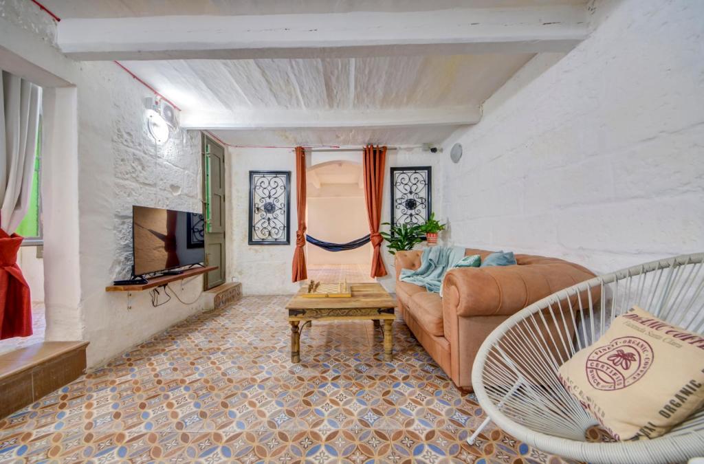 Posezení v ubytování Boho Rooms Sliema
