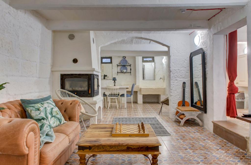 Posezení v ubytování Boho Rooms Sliema