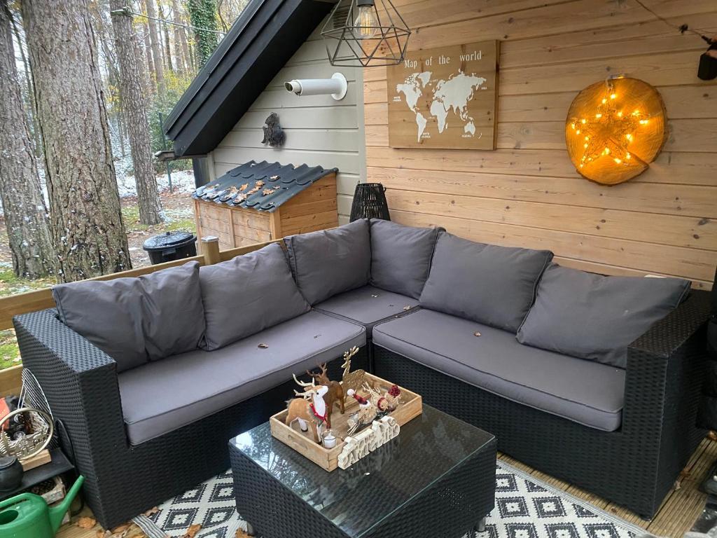 Posezení v ubytování Chalet Sint-Hubertus Deluxe