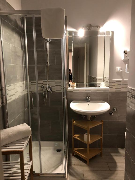 Koupelna v ubytování Hotel Bristol