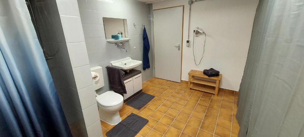Koupelna v ubytování Ferienhaus Molberting