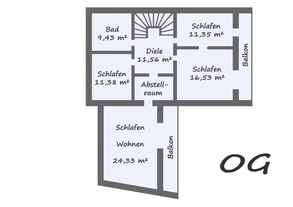 Půdorys ubytování Ferienhaus Molberting