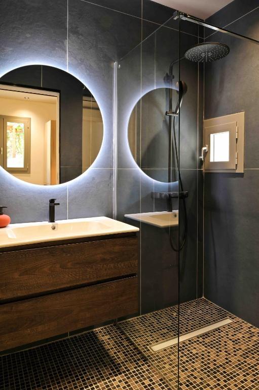 Koupelna v ubytování Hôtel Domaine A Flatta