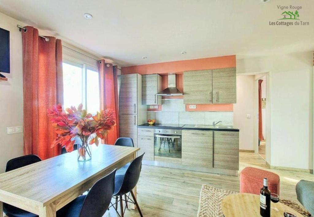 Le Cottage Nature Vigne Rouge Sauna Gaillac entre Albi-Toulouse & Les Cottages du Tarn - Casa De Dos Dormitorios