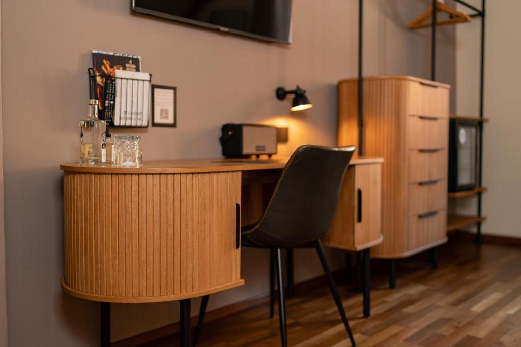 Kuchyň nebo kuchyňský kout v ubytování Boutique-Hotel Bayerischer Hof