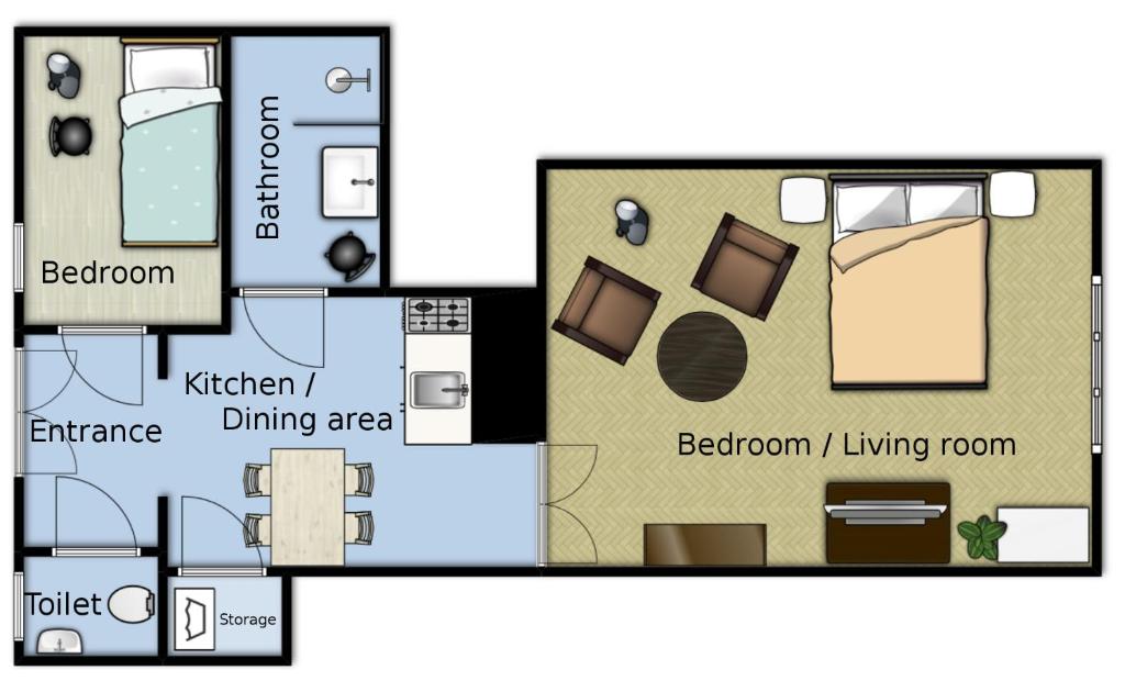Plán poschodí v ubytovaní Green Door Family Apartment