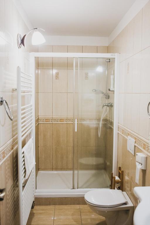 Koupelna v ubytování Hotel Lipa