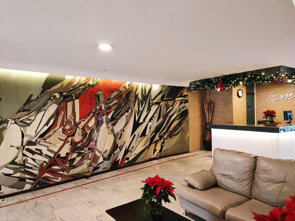 Un lugar para sentarse en Hotel Plaza Morelos