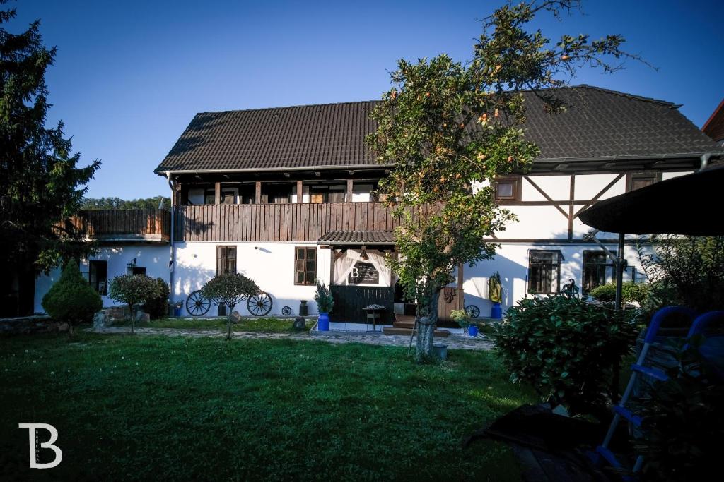 uma casa com um quintal em frente em Barinka 