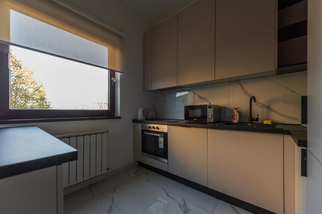 Kuchyň nebo kuchyňský kout v ubytování Sarajevo Central Elegance Apartments