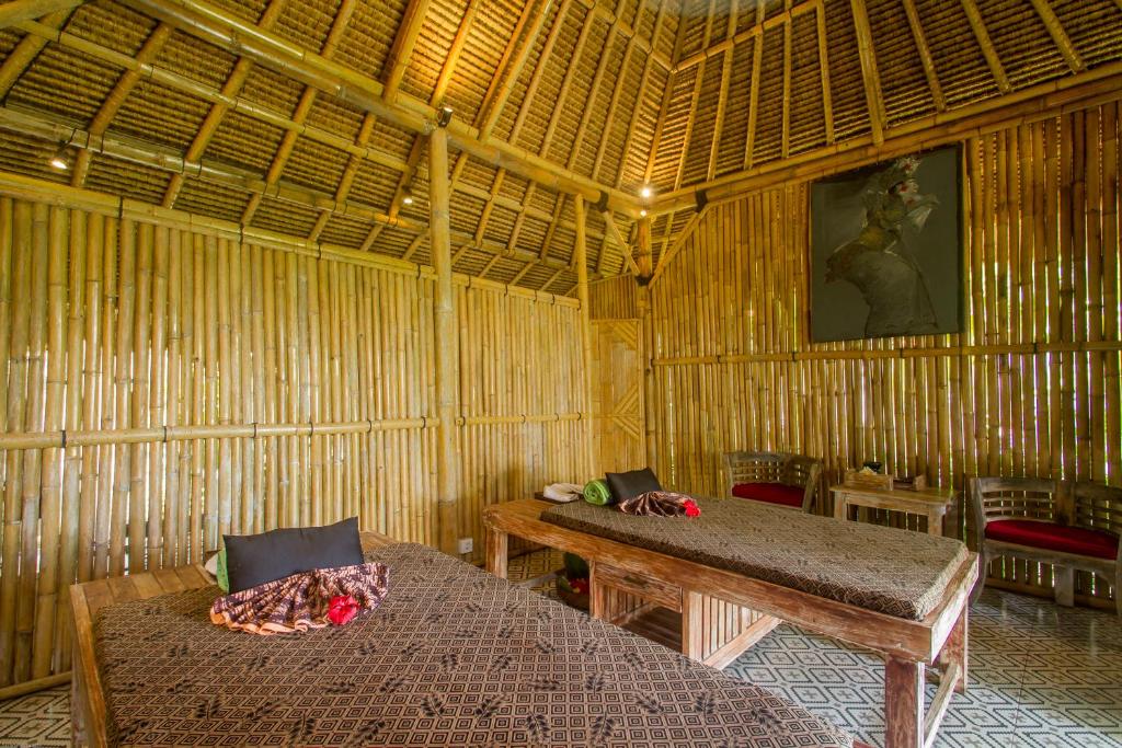 Posezení v ubytování Aswanaya Villas Ubud
