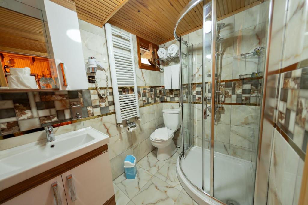 Koupelna v ubytování Abant Doğa Köşkü