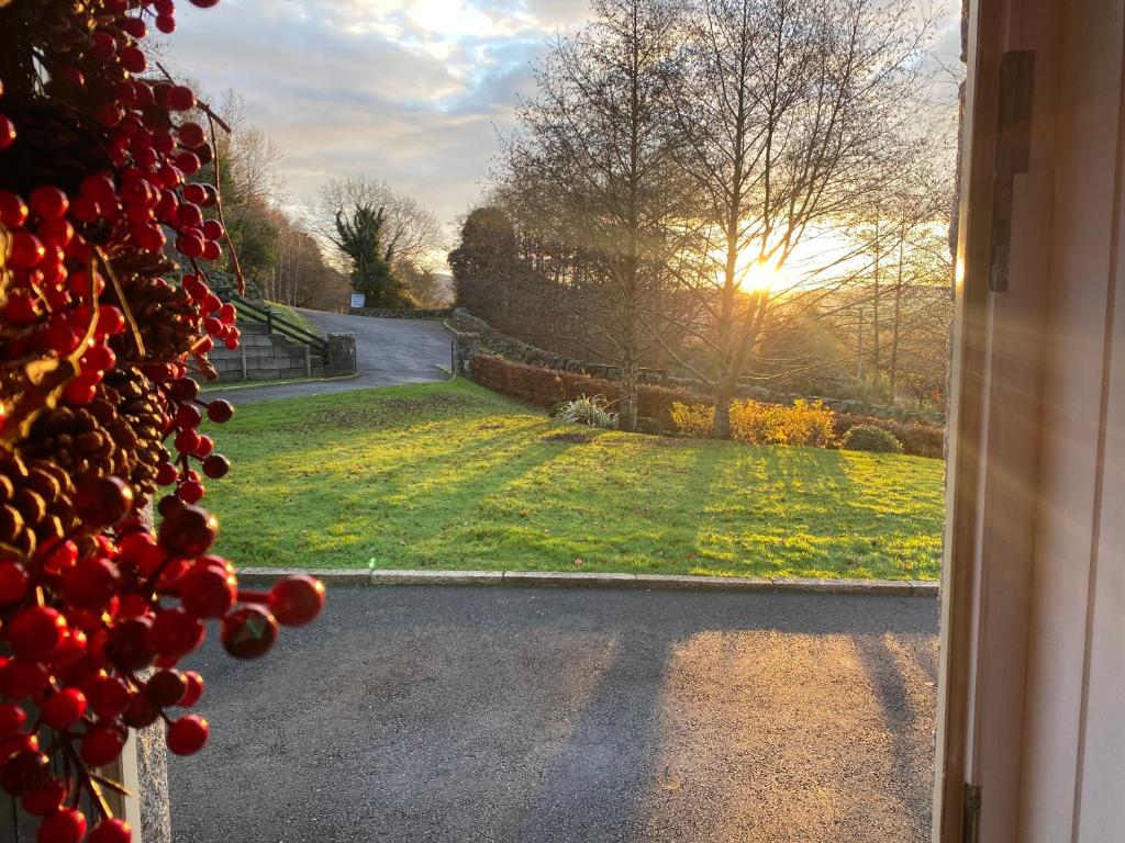 una porta aperta con vista su una strada di Rostrevor Valley Resort- Full House a Newry