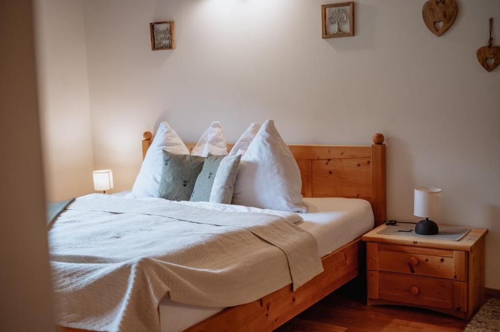 Posteľ alebo postele v izbe v ubytovaní Meine Auszeit – das ferienhaus