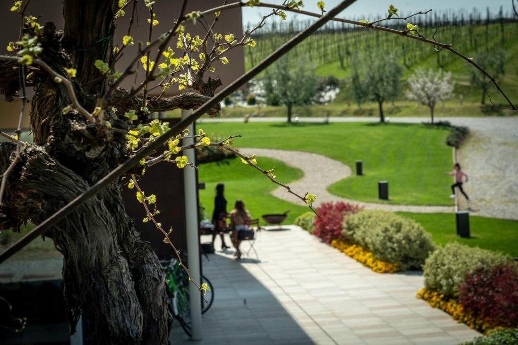 Vonkajšia záhrada v ubytovaní COBUE "Wine resort & Spa"