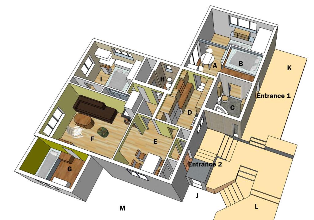 un plan d'étage d'une maison dans l'établissement Villa Tullinge - for work or vacation, à Tullinge