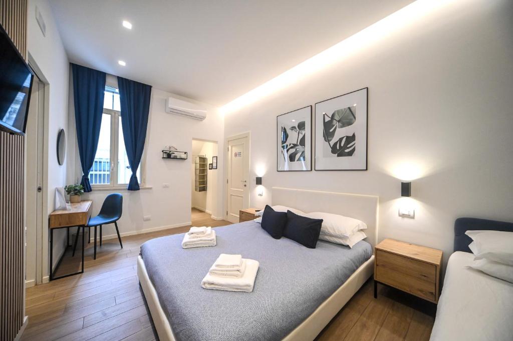 Postel nebo postele na pokoji v ubytování Almarea B&B Trani