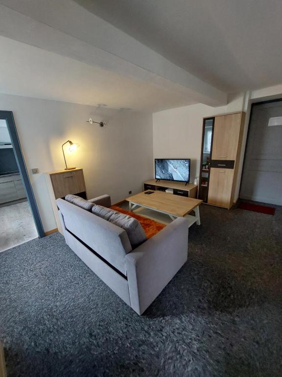 Postel nebo postele na pokoji v ubytování Gite Au Pays Welche