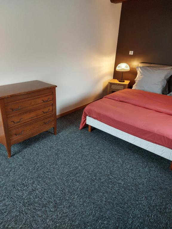 Postel nebo postele na pokoji v ubytování Gite Au Pays Welche