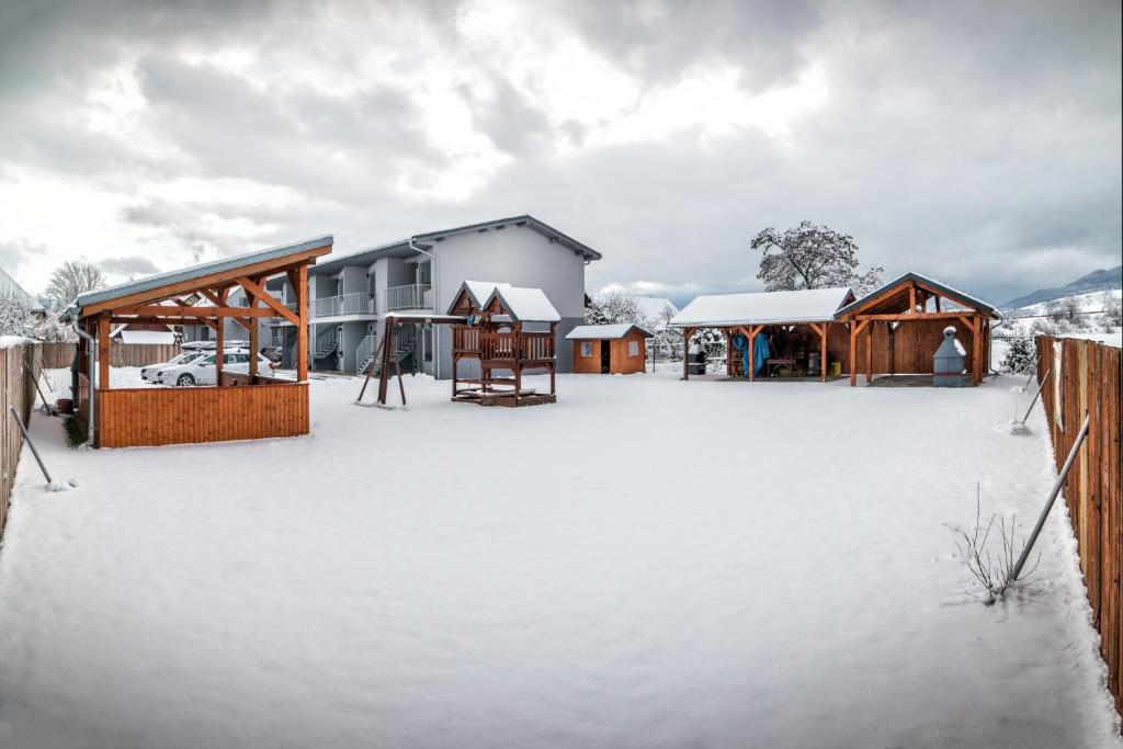 Apartmány Zaria during the winter