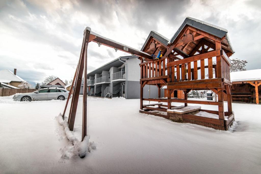 Apartmány Zaria during the winter