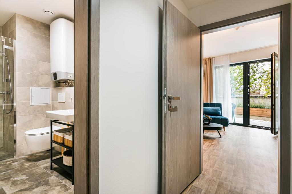 Koupelna v ubytování Apartman Mikulov Garden