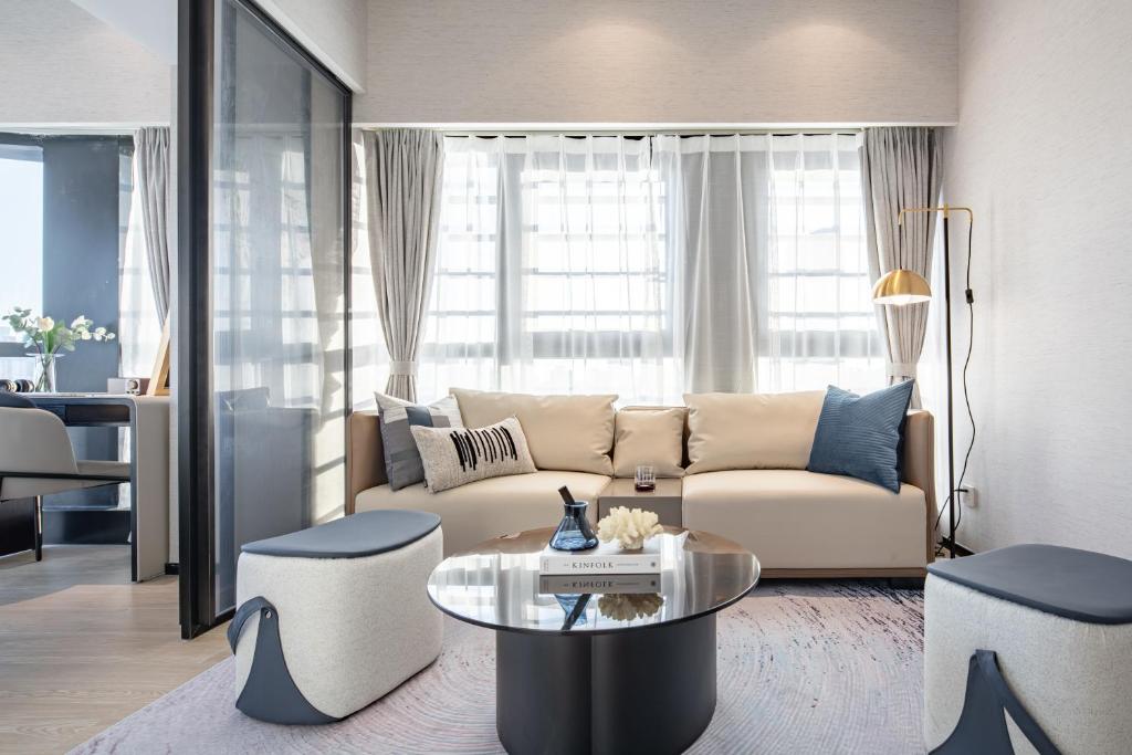 Posezení v ubytování BORUISI Executive Apartment