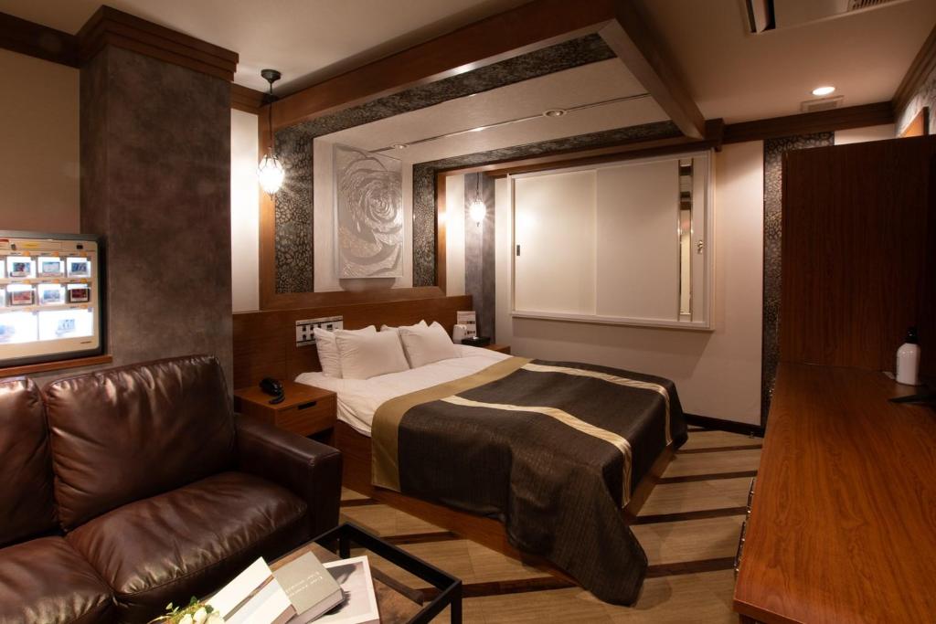 TV a/nebo společenská místnost v ubytování HOTEL KSEA (Adult Only)