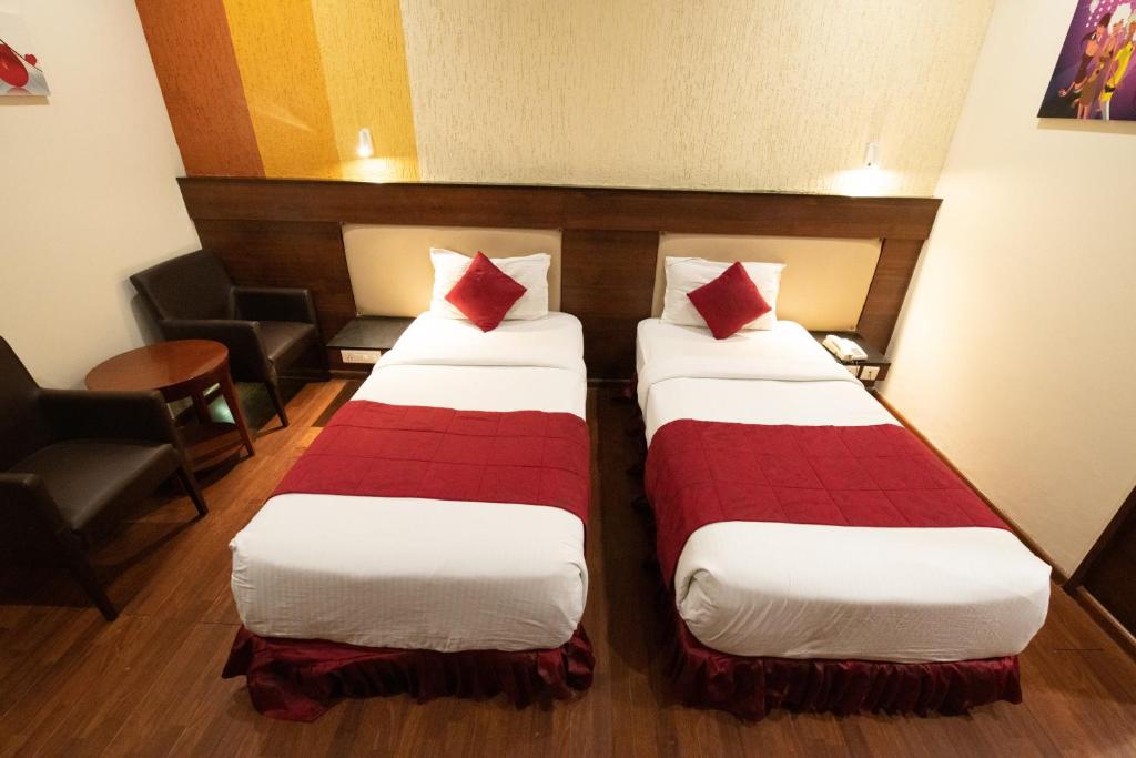 Postel nebo postele na pokoji v ubytování Hotel High Point