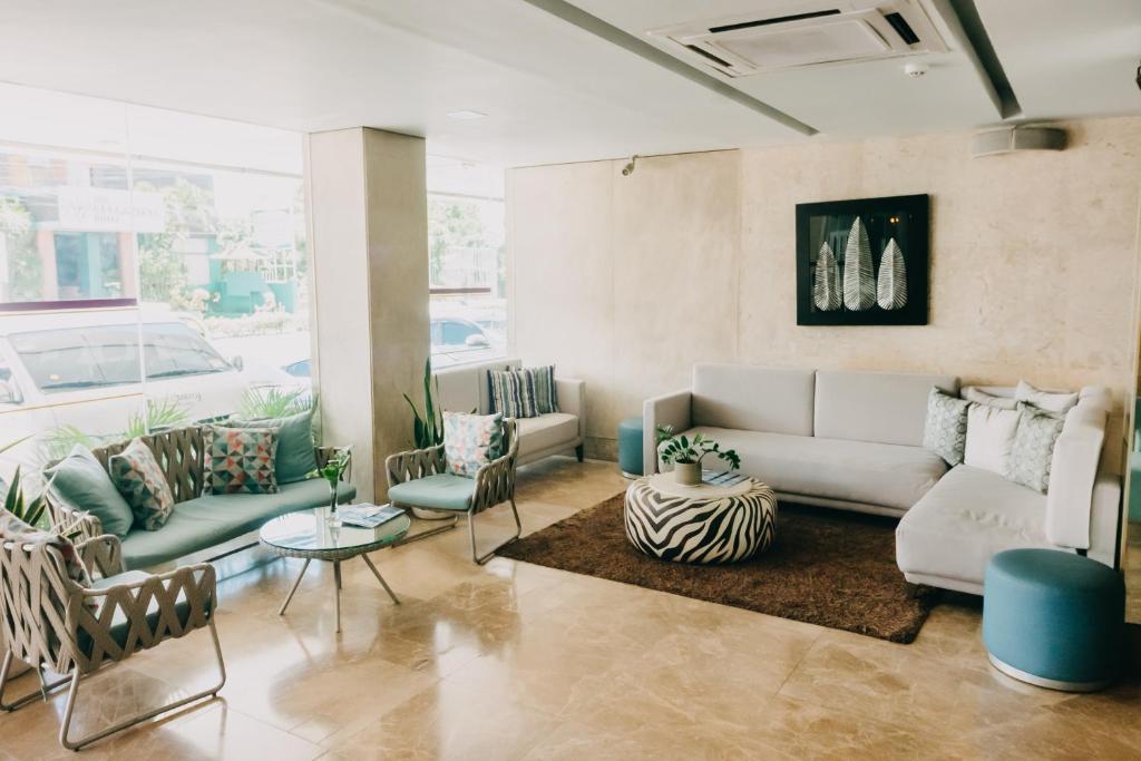 Un lugar para sentarse en Goldberry Suites & Hotel Mactan