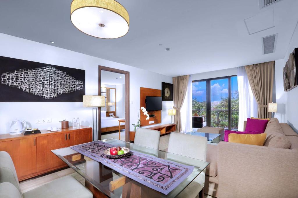 Posezení v ubytování Lv8 Resort Hotel