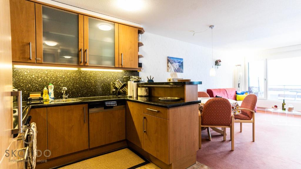 Η κουζίνα ή μικρή κουζίνα στο Apartment Riederhof, Riederalp