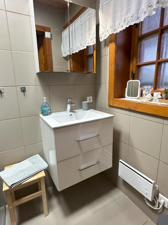 Koupelna v ubytování Ferienhaus Werkstattl Rassis Feriendorf Donnersbachwald