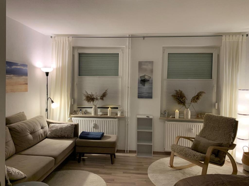 Posezení v ubytování Ferienwohnung Leevke