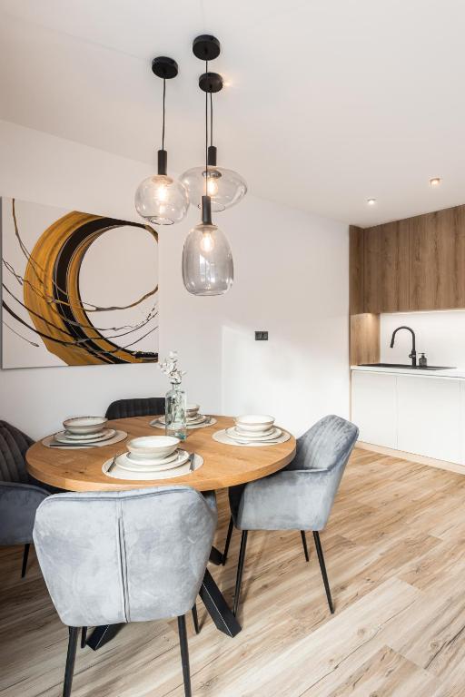Kuchyň nebo kuchyňský kout v ubytování Horem Dolem Apartmán