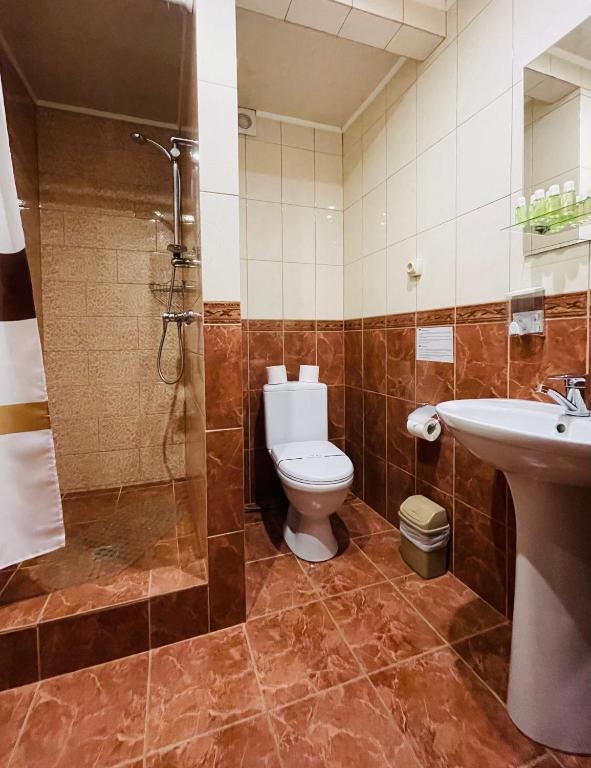 Koupelna v ubytování Guest House Lileya