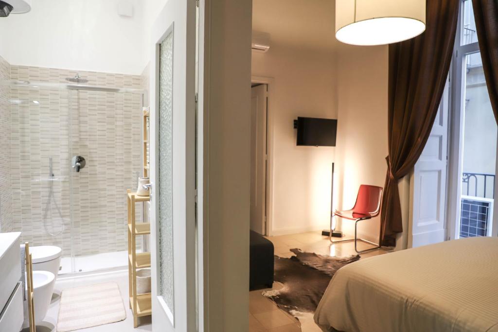 Koupelna v ubytování Le Scalette a Santa Chiara