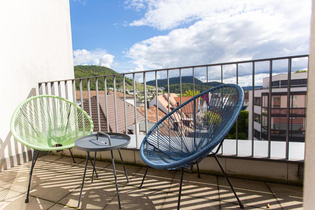 Balkón nebo terasa v ubytování HOTEL ENGEL LIESTAL - Business & Lifestyle