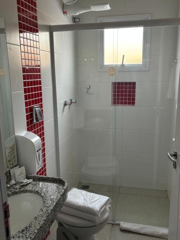 Koupelna v ubytování Mahle Hotel