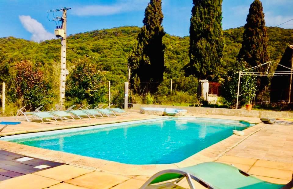 Πισίνα στο ή κοντά στο Domaine de Gourgounet gîte à la ferme, Gite de groupe 25 couchages avec piscine privative