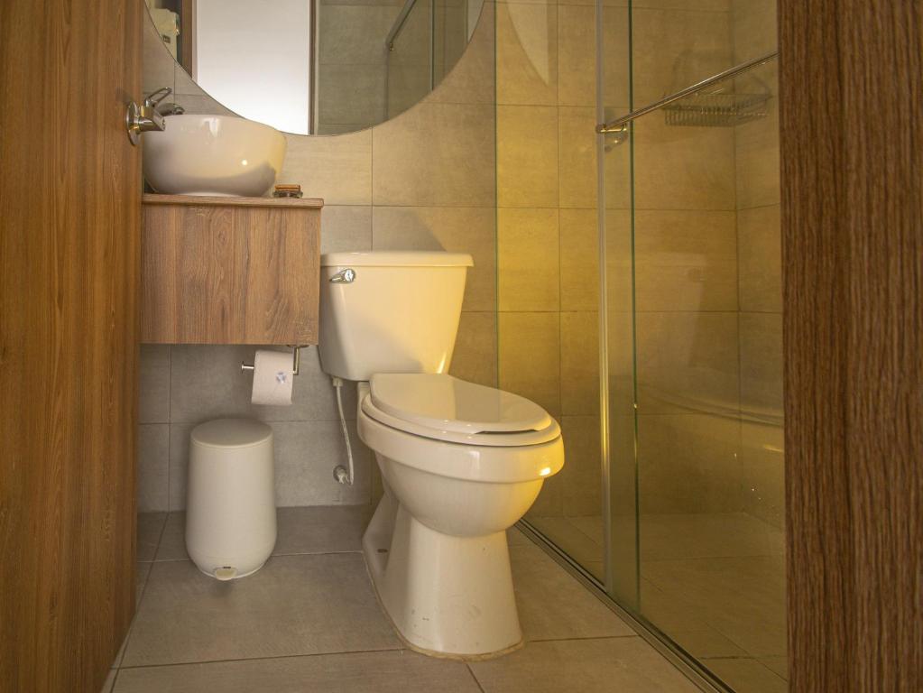 Koupelna v ubytování Hotel Centro Monteria